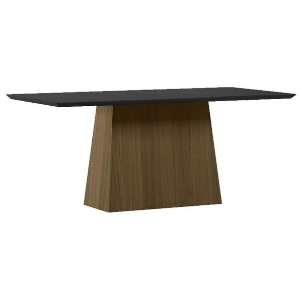 Imagem de Mesa de Jantar 180 cm Barbara com Vidro Imbuia Preto  New Ceval