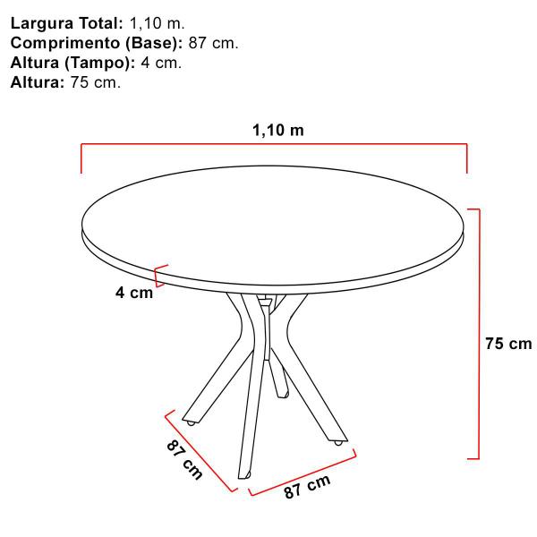 Imagem de Mesa de Jantar 4 Lugares 1,10m Com Vidro Imbuia Domi