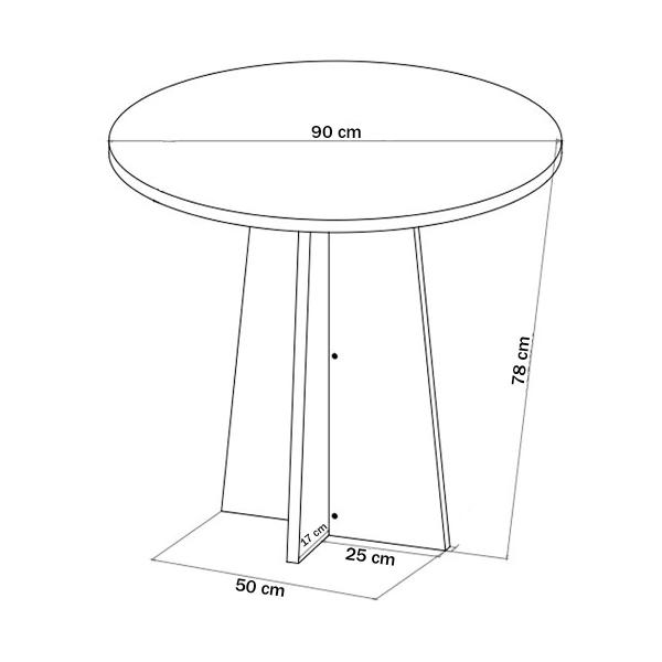 Imagem de Mesa de Jantar 4 Lugares Derry Mel/Bombom/Off White - Panorama Móveis