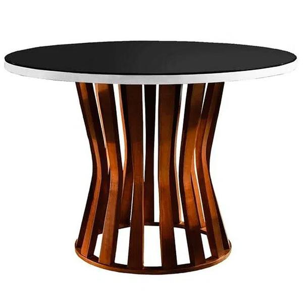 Imagem de Mesa de Jantar 4 Lugares Imbuia/Preto 1,2m - Niem