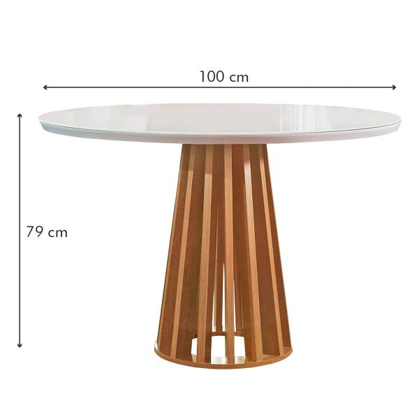 Imagem de Mesa de Jantar 4 Lugares Kansas/Canela com Vidro Cinamomo/Off White/Suede Cinza 17992 - Cel Móveis