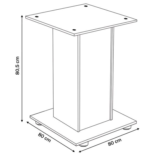 Imagem de Mesa de Jantar 4 Lugares Luminare Mel/Fume - Viero Móveis