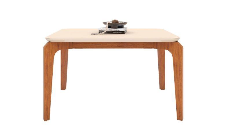 Imagem de Mesa de Jantar 4 Lugares Retangular 136 cm - Freijo/Off White Rouge Dj ( Sem Cadeiras )