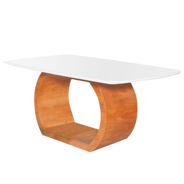 Imagem de Mesa de Jantar 4 Lugares Tampo Branco 1,4m x 0,9m - Sirkel