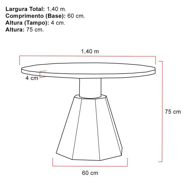 Imagem de Mesa de Jantar 6 Lugares 1,40m com Vidro Preto Yves