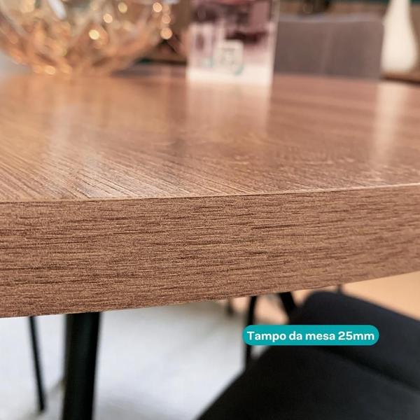 Imagem de Mesa de Jantar 6 Lugares 1,60m 1547 Carraro Freijó com Rose