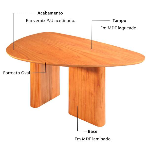 Imagem de Mesa de Jantar 6 Lugares 1,80m Imbuia Carriere