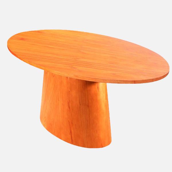 Imagem de Mesa de Jantar 6 Lugares 1,80m Oval Com Vidro Imbuia Búsios