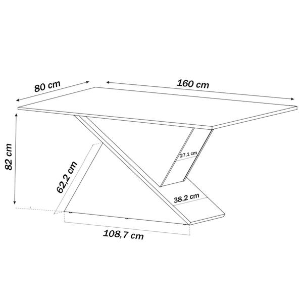 Imagem de Mesa de Jantar 6 Lugares Adele Mel/Blonde/Nude - Viero Móveis