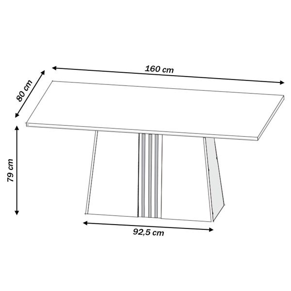 Imagem de Mesa de Jantar 6 Lugares Lumina Mel/Blonde/Nude - Panorama Móveis