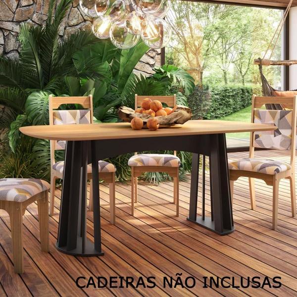 Imagem de Mesa de Jantar 6 Lugares Madeira MDF Retangular Dalla Costa