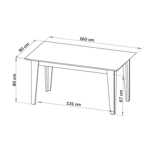 Imagem de Mesa de Jantar 6 Lugares Rosário com Vidro Mel/Perola/Off White - Panorama Móveis