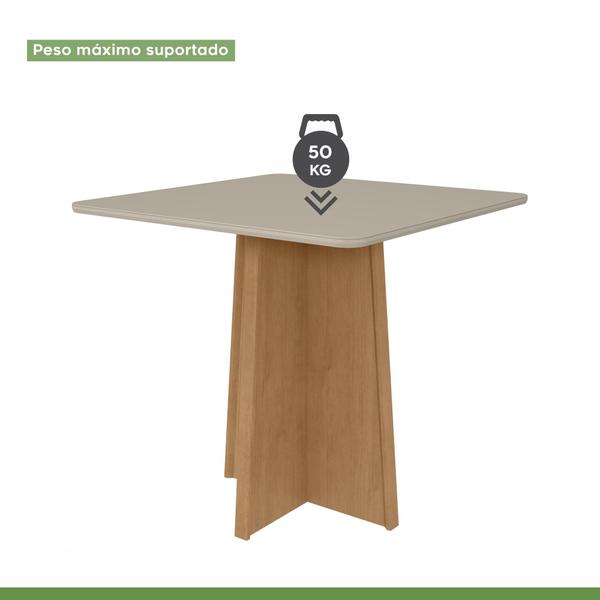 Imagem de Mesa de Jantar 90x90cm Tampo MDF/Vidro Celebrare