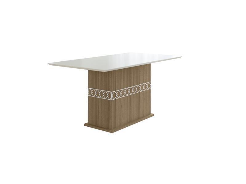 Imagem de Mesa de Jantar Ágata 160cm Carvalho/Off White - Poliman