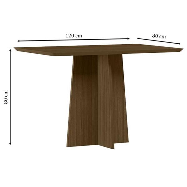 Imagem de Mesa de Jantar Anitta 120x80 cm sem Vidro Imbuia  New Ceval