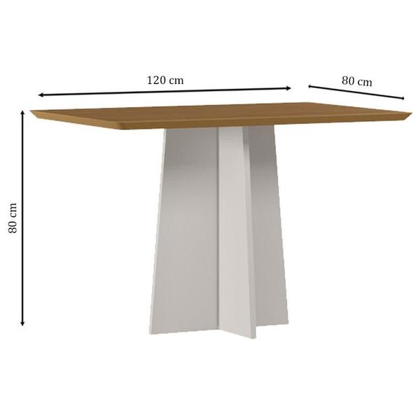 Imagem de Mesa de Jantar Anitta 120x80 cm sem Vidro Off White Ype  New Ceval