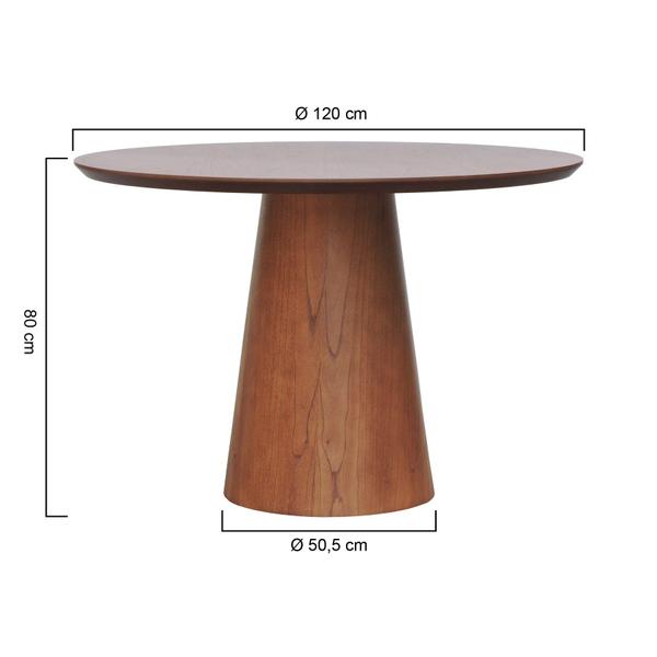 Imagem de Mesa de Jantar Base Cone Tampo Laminado/Laqueado Ø120