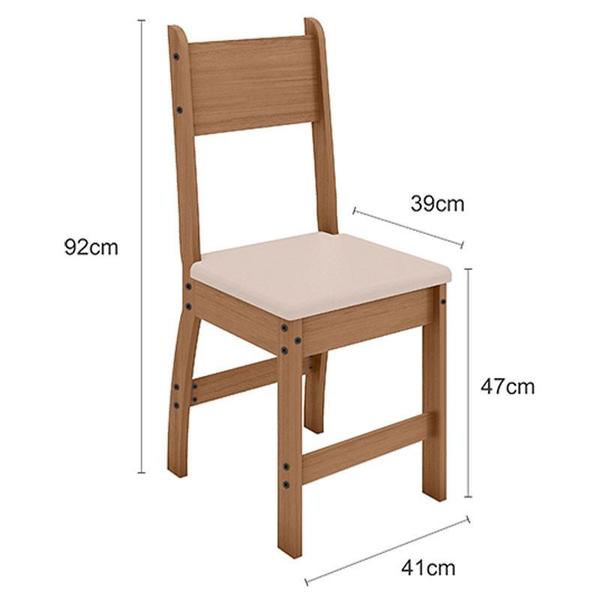 Imagem de Mesa de Jantar com 6 Cadeiras Ambiente Milano Carvalho Savana - Poliman