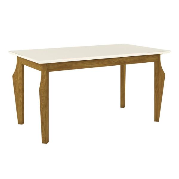 Imagem de Mesa de Jantar com Tampo MDF/Vidro Canto Reto 160 Cm Ávila Henn