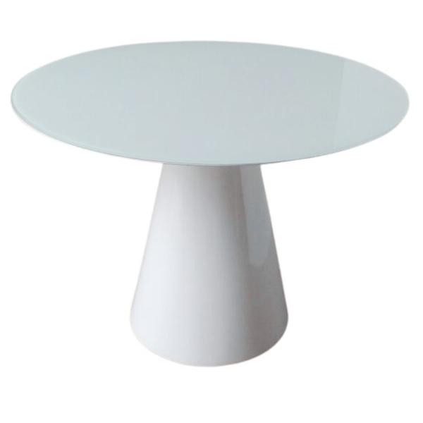 Imagem de Mesa de Jantar Cone 100 cm Laqueada + Vidro 4mm