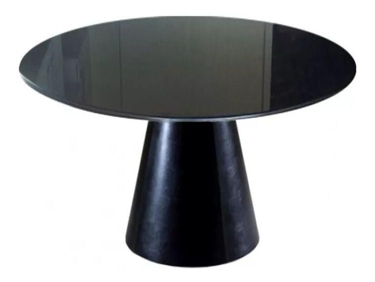 Imagem de Mesa de Jantar Cone 120 cm Laqueada + Vidro 4mm