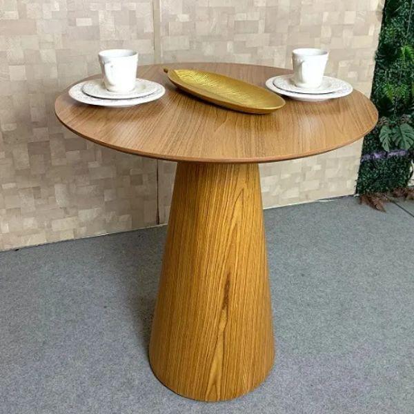 Imagem de Mesa de Jantar Cone 60 cm Base Freijó Tampo Freijó