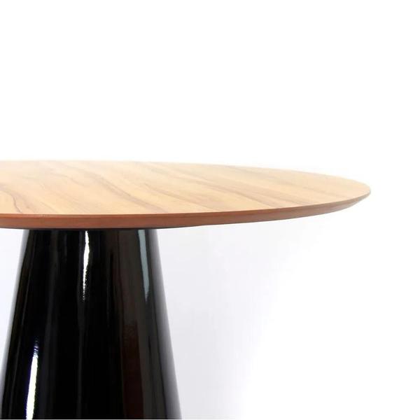 Imagem de Mesa de Jantar Cone 90 cm Tampo Nogueira