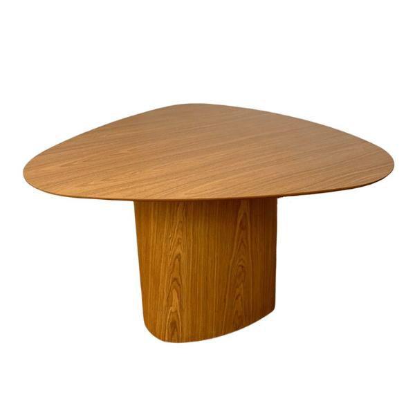 Imagem de Mesa de Jantar Cone Orgânica 140x144cm Tampo Freijó Base Freijó