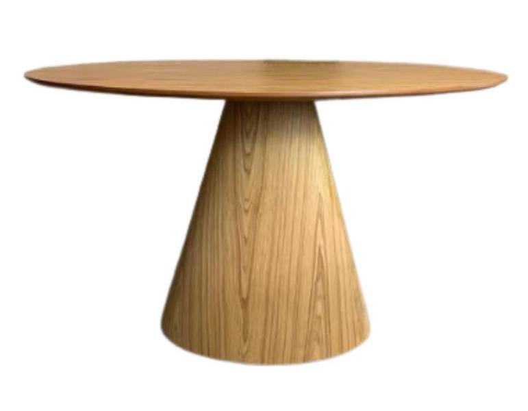 Imagem de Mesa de Jantar Cone Oval 120x80 cm Tampo Madeira Freijó Base Madeira Freijó