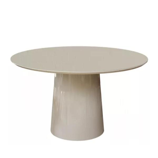 Imagem de Mesa de Jantar Cone Redonda 110 cm Laqueado off white