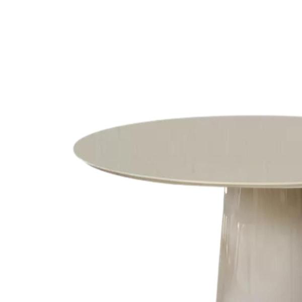 Imagem de Mesa de Jantar Cone Redonda 130 cm Laqueado off white