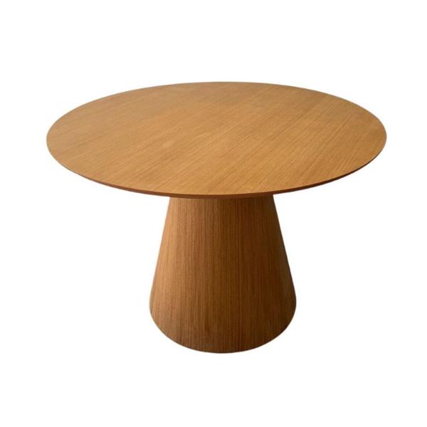 Imagem de Mesa De Jantar Cone Redonda 160cm Laminada Madeira Natural Imbuia Mel