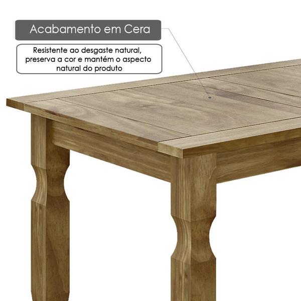 Imagem de Mesa de Jantar Corona Rústica 1,40 m Ideal P/ Area Externa - Madeira Maciça