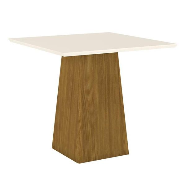 Imagem de Mesa de Jantar Dora 90 cm Tampo Reto Nature Off White  Henn