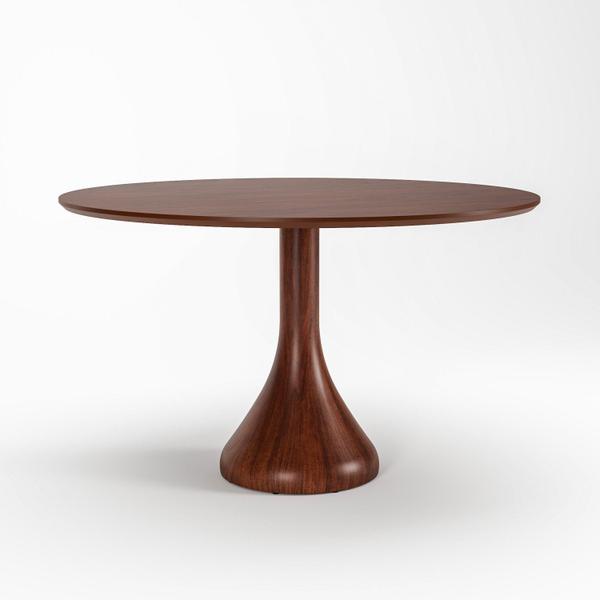 Imagem de Mesa de Jantar Dubai 110 Cm - Tampo em Lamina Natural