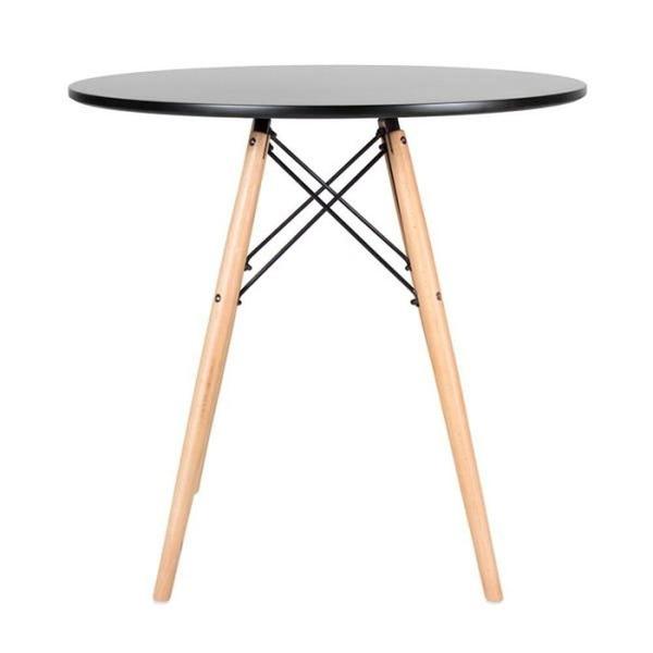 Imagem de Mesa De Jantar Eames Eiffel Wood Tampo De Mdf 80cm Preto