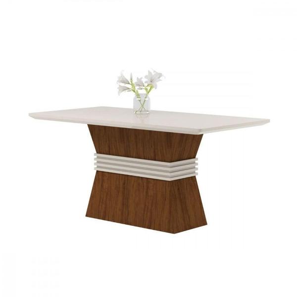 Imagem de Mesa De Jantar Eve 180x90 Imbuia Com Off White Viero Imbuia Com Off White