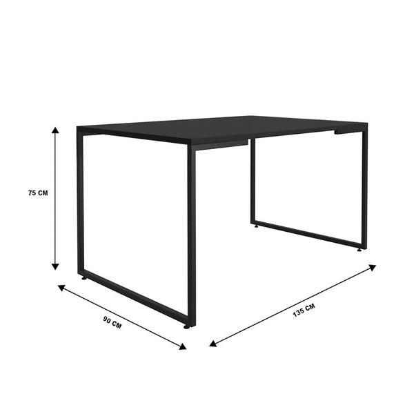 Imagem de Mesa de Jantar Industrial 4 Lugares 135x90 Porto - Fit Mobel