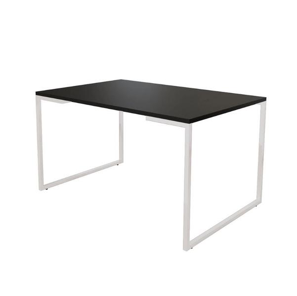 Imagem de Mesa de Jantar Industrial Base Ferro Branco Tampo 137x90 Preto