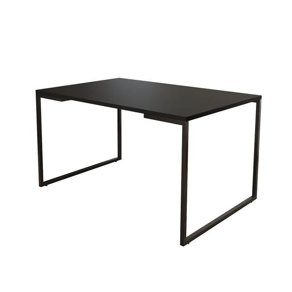 Imagem de Mesa de Jantar Industrial Base Ferro Preto Tampo 137x90 Preto