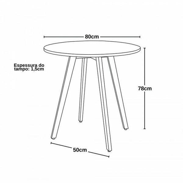 Imagem de Mesa de Jantar Inês Redonda 4 Lugares 80cm