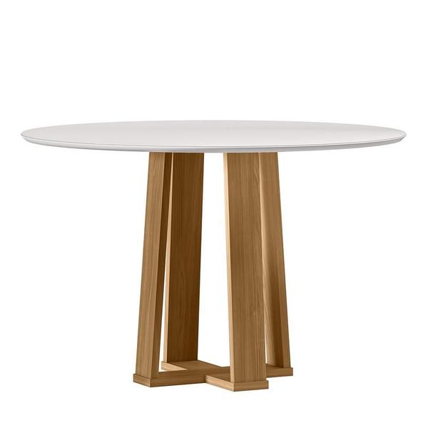 Imagem de Mesa de Jantar Isabela 120x120 Tampo em MDF com Vidro - New Ceval