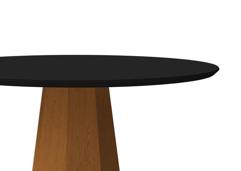 Imagem de Mesa de Jantar Isis 1200X1200 Ype/Preto - New Ceval