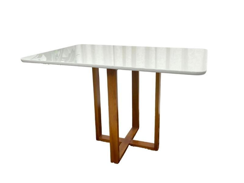 Imagem de Mesa de Jantar Itália 1.20x0.80 Com 4 Cadeiras Califórnia  Cinamomo/Off White/Marrom