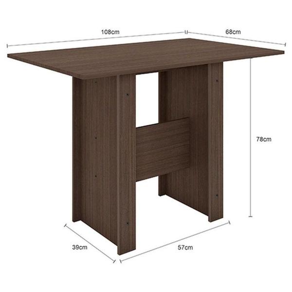 Imagem de Mesa De Jantar Milano 108cm Amêndoa - Poliman