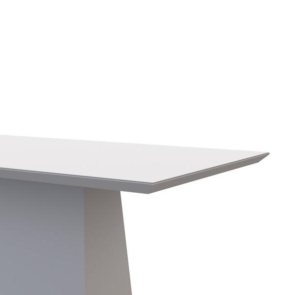 Imagem de Mesa De Jantar Para 4 Lugares Tampo De Madeira Com Vidro 1,20m Jasmin Cor Off White New Ceval