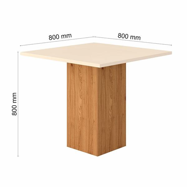 Imagem de Mesa De Jantar Quadrada Com 4 Cadeiras Moscou Cinamomo/off/preto - M.a