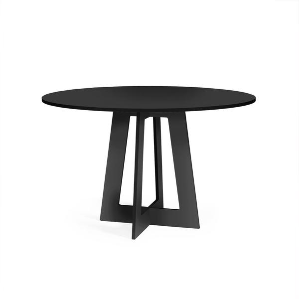 Imagem de Mesa de Jantar Redonda 4 Lugares 90cm Montreal Preto - Straub Web