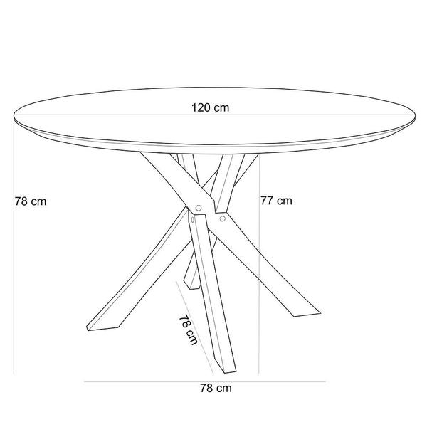 Imagem de Mesa De Jantar Redonda Cora 120cm Off White M04 com 04 Cadeiras Living Suran Bouclê Bege - Lyam