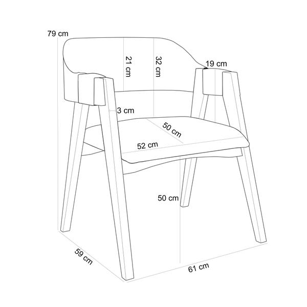 Imagem de Mesa De Jantar Redonda Cora 120cm Off White M04 com 04 Cadeiras Living Suran Bouclê Verde - Lyam